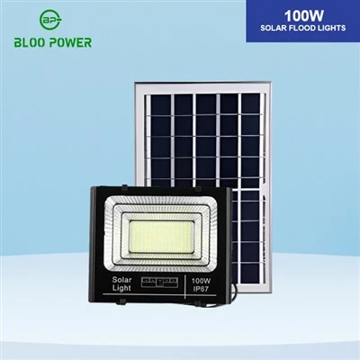 100W 300W vandtæt IP65 LED Solar Flood-lys med lithiumbatteri